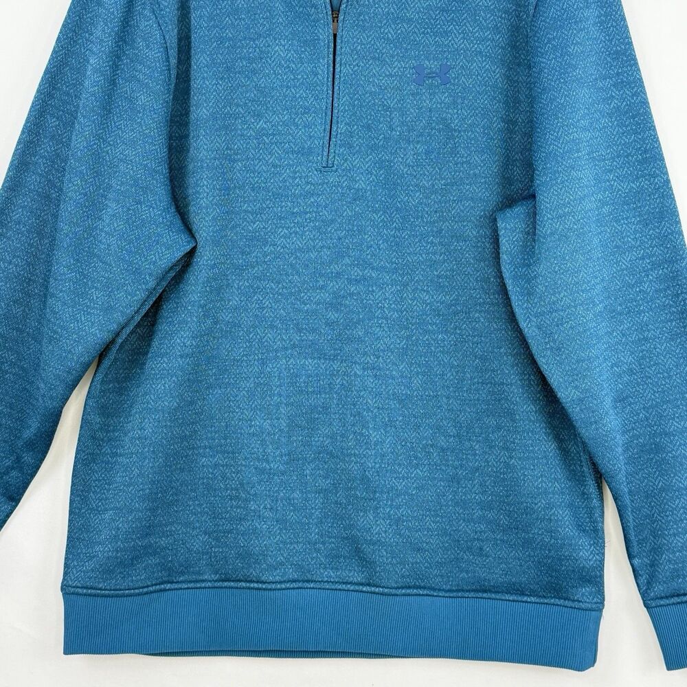 Under Armour Coldgear Quarter Zip Jumper Sweater College Steet Wear Men's Size L - Picture 12 of 14